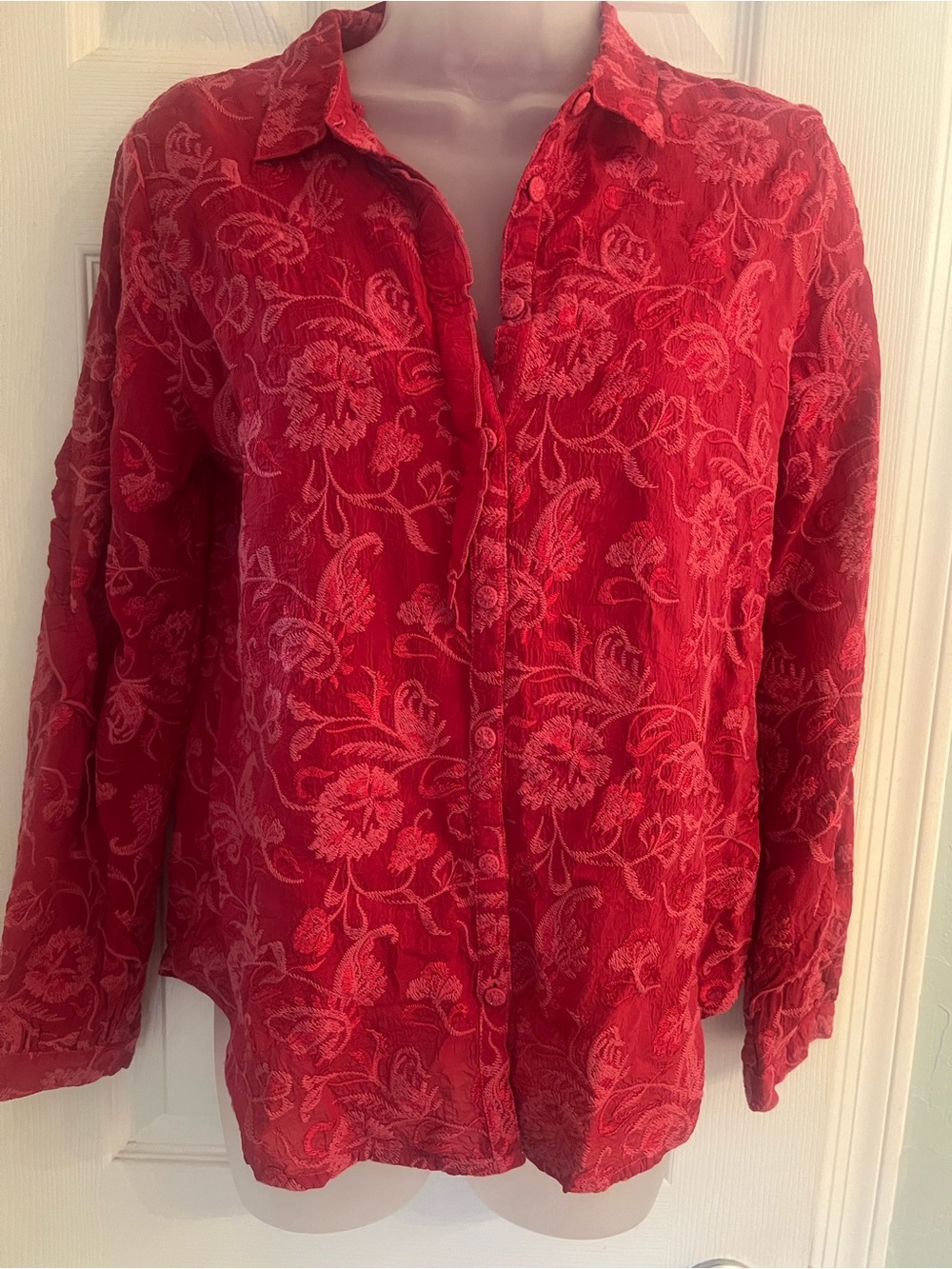 Johnny Was NWT Elain shirt small red
